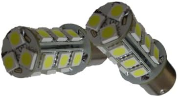 Autoled 0035 2x P21W Flashing Bulbs (18 SMD5050 LED Strips) BAU15S Orange