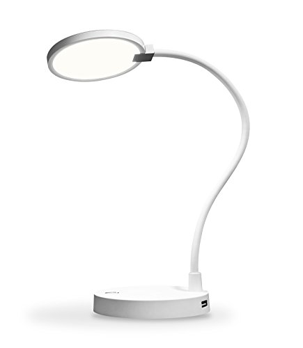 Preisvergleich Produktbild eeco LED Schreibtischlampe mit Powerbank 4000mAH 10W Ausgang FlexLight ultradünne Touchfeldbedienung berührungsempfindlich und blendfrei Merkfunktion USB-Ladeanschluss für Aufladung des Smartphones