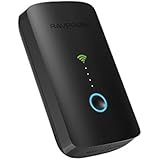 RAVPower kabelloser SD Kartenleser, wireless Router, Wifi Repeater, 6000mAh Powerbank (Zusatzakku), kabelloser Zugriff auf Festplatten und USB Sticks, SD SDXC bis zu 256 GB