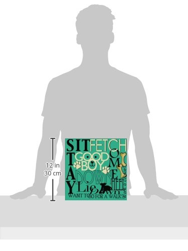 Blue-Fox-Dog-Commands-Wood-Plaque