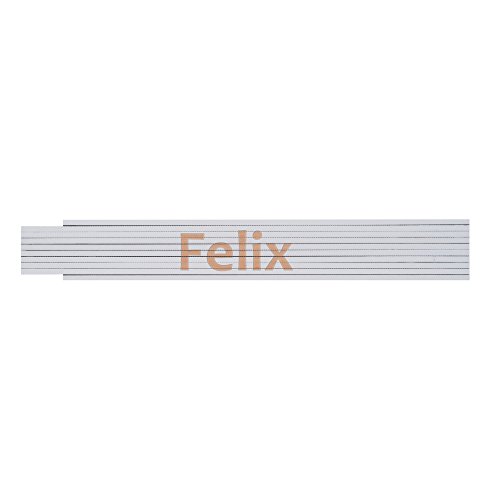 Preisvergleich Produktbild Persönlicher Zollstock / Meterstab weiß mit Gravur Felix
