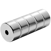 MNS Magneteksan Delikli Neodyum G&uuml;&ccedil;l&uuml; Mıknatıs, Halkalı Ring Magnet - &Ccedil;ok G&uuml;&ccedil;l&uuml; &Oslash;23x6x10 mm - (1 Adet)