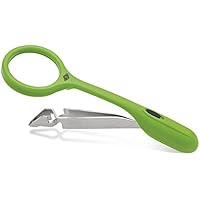 Wedo 271791211 Zeckenzange Quickex (mit Lupe und LED-Licht, Metallgreifarm) grün