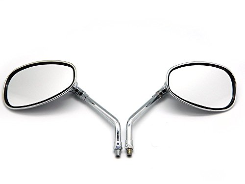 Dlll 2 x moto Chrome Custom Rearview Side Mirrors 10 mm adattatore di montaggio per Honda Shadow Rebel 250 Nighthawk VT Vtx 1300 1800 CB 500 550 600 650 750 900 1000 Cruiser