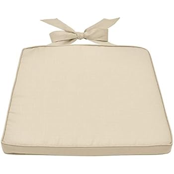 UK-Gardens Cream Beige Garden Furniture Chair Cushion Seat Pad Round