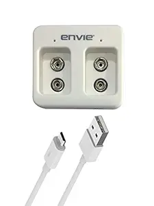 ENVIE 9V Li-ion Ni-Mh Universal Charger with Micro USB Charging can charger two 9V Battery at a time