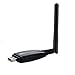 Produktbild Upxiang 300 Mbps USB Wireless LAN Adapter Dongle Netzwerk LAN Karte 802.11b/g/n w/Antenne Wireless USB WiFi Adapter (Schwarz)
