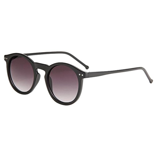 Preisvergleich Produktbild FEITONG Circular Sonnenbrille Classic Tone Spiegel Retro Transparente Gläser (C)