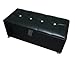 Black Faux Leather Crystal Diamante Ottoman Toy Storage & Blanket Box