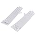 Produktbild Pair Long Decorative Satin Gloves for Wedding Flower Girl Children Snow White S by MEMTEQ®