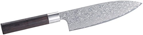 TokioKitchenWare Handgeschmiedetes Marken-Damast-Chefmesser mit 19-cm-Klinge