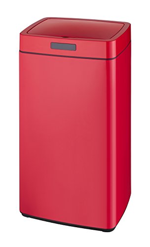 Kitchen Move bat-45ls13 _ SS 45 Litre Red Waste Bin with Automatic Sensor Stainless Steel