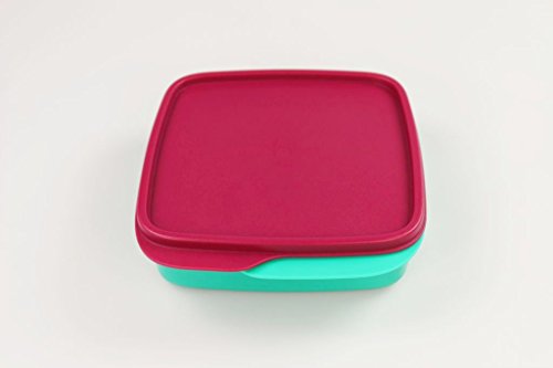 TUPPERWARE To Go Lunchbox 550 ml dunkelrot/türkis Trennwand Clevere Pause Schule 11559 - 4