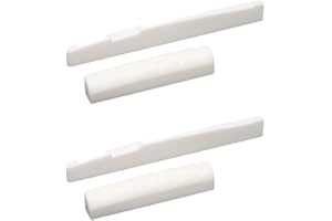 GXGM 4 PCS Bone Spare Parts for 6-String Classical and Acoustic Guitar: Nut and Saddle Parts for Guitar Bone Bridge Quality Accessories