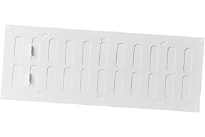 EUROPLAST 400x150mm biała kratka przesuwna z blachy stalowej - kratka wentylacyjna kratka wentylacyjna kratka wentylacyjna