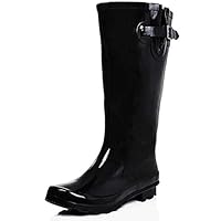 gloss black wellies