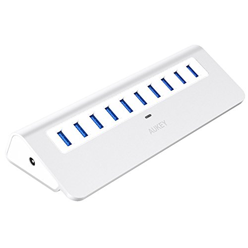 Ganga AUKEY USB 3.0 Hub de 10 Puertos con Adaptador de Corriente 36W
Transferencia de Datos 5.0 Gbps y Compatible con Windows XP / Vista /
7 / 8 / 10 / Linux y Mac , etc Descuento