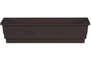 POETIC JARDIN Emsa Blumenkasten für den Balkon, Selbstbewässerungssystem, Länge 75 cm, Dunkelbraun, Lago, 503322
