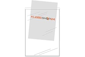 KLEBESHOP24 Pochettes transparentes autocollantes, rectangulaires, ouverture sur le côté étroit, pour les documents, les prospectus, les flyers, les photos, les cartes, etc. | DIN A5, 20 pièces