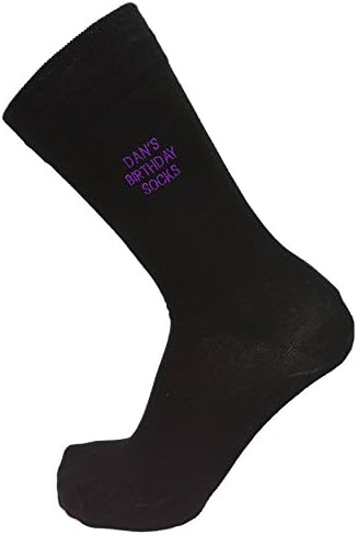 Perfectly Personalised ‘name’/‘message’ embroidered socks (6-11, Purple)