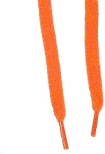 Orange Colour Shoelaces - Bright Coloured Neon Flat Laces 100cm (One Pair)