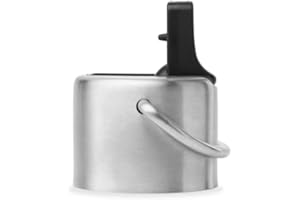 Bouchon Pipette Sport Qwetch – Compatible Bouteilles Active 350ml/600ml/1L, ICON & KIDS – Hydratation rapide – Anse intégrée – Inox recyclé – Sans paille - Noir