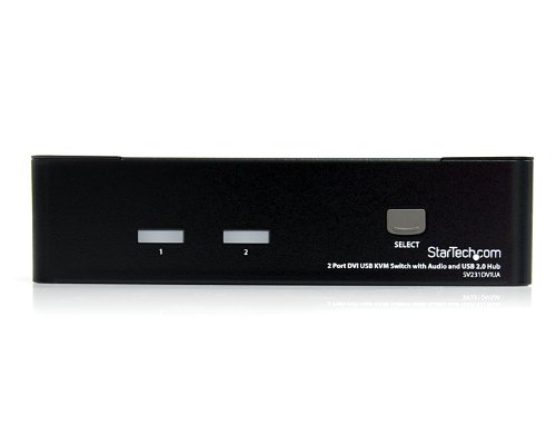 StarTech.Com SV231DVIUA 2-Port DVI USB KVM Switch mit Audio/USB Hub - 2