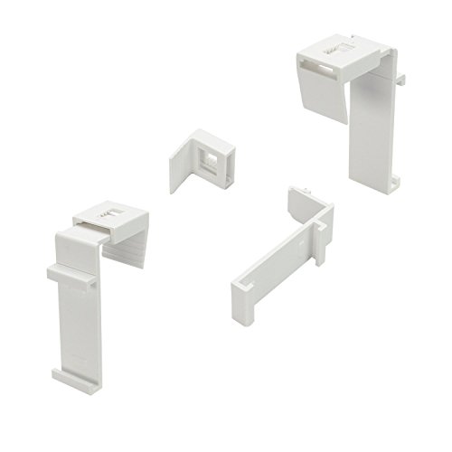 MZDesign Klemmträger Universal, ohne Bohren,für Rollo, Plissee, Jalousien, weiss, 2 Stck
