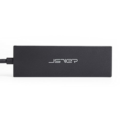 JSVER Mini 4 Port USB 3.0 Hub mit eingebautem Kabel (20cm) für Laptops, Ultrabooks, Tablets und PCs - 2