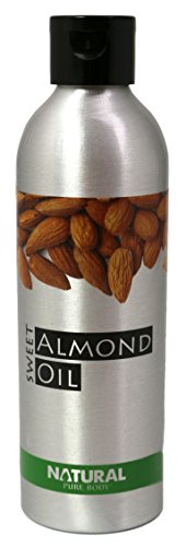 Natural Sweet Almond Oil - 200ml - Cold Pressed, Vegan Friendly, Suitable for Babies - With Moisturising, Nourishing Emollient Properties for Skin and Hair Use, By Natural Pure Body. Use as a Carrier Oil in Aromatherapy or as a Luxurious Massage Oil. Enrich Your Life with Our Premium Quality 100% Almond Oil Now!