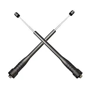 arythe 2Pieces 16-Inch Retractable VHF/UHF (144/430Mhz) Dual Band Antenna SMA-Female Compatible with Baofeng Uv-5r Uv-82 F8hp