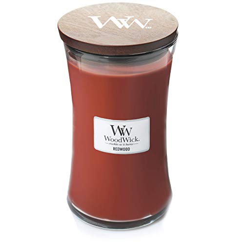 Preisvergleich Produktbild Große WoodWick Duftkerze im Sanduhrglas, Redwood
