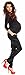 Zeta Ville Pregnancy Maternity Cotton Shiny Fabric Harem Trousers w/ Pockets 040 (UK 12/14, Black)