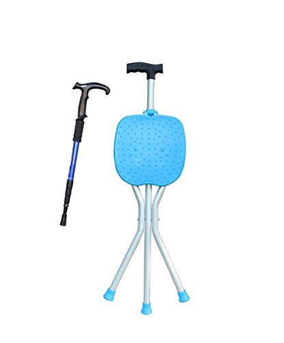 Preisvergleich Produktbild WAOBE Gehhilfen Senioren klappbar Aluminium Höhenverstellbare Dreieckstütze Massagesessel Rutschfester Griff Geeignet für Senioren / Invaliden Reise / Sport / Berg / Angeln , D