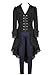 Produktbild Damen Steampunk Gothic Mantel mit Spitze Barock Jacke Damen Frack viktorianisch Schwarz L