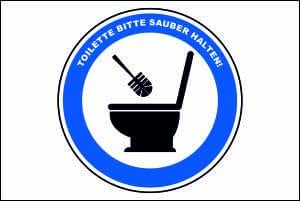 WC / Toiletten Schild -115t- Toilette sauber halten 29,5cm ...