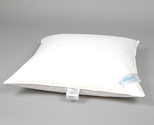 Kopfkissen Feder-kissen CAREplus 80×80 cm 100% Federn kochfest mit extra Füllung - 2