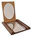 Personalised wooden compact mirror in walnut & maple