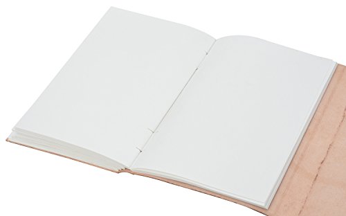 Notizbuch Gusti Leder „Ela“ DIN B5 Echtes Leder | Handgeschöpftes Papier Nachfüllbare Seiten | Recyclebar | Traditionelles Lederaccessoire Blanko Glatt Ohne Motiv P17 - 3