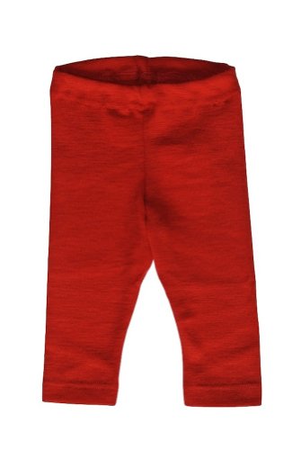 Engel Baby Leggings - 100 % Virgin Wool 8-15 months (Height 29-31) (74/80) - Cherry-Red