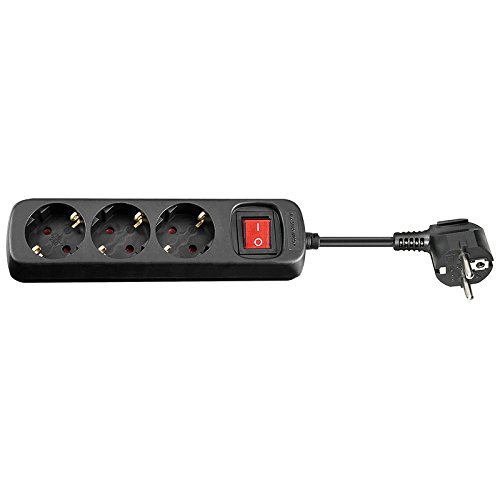 Preisvergleich Produktbild Goobay 96048 Steckdosenleiste mit Schalter, 3 m schwarz