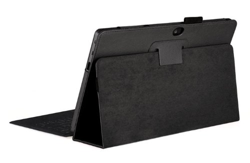 Zeadio   Leder Tasche H  lle Schutzh  lle Etui Case Cover mit St  nder f  r Microsoft Surface RT Tablet - Schwarz
