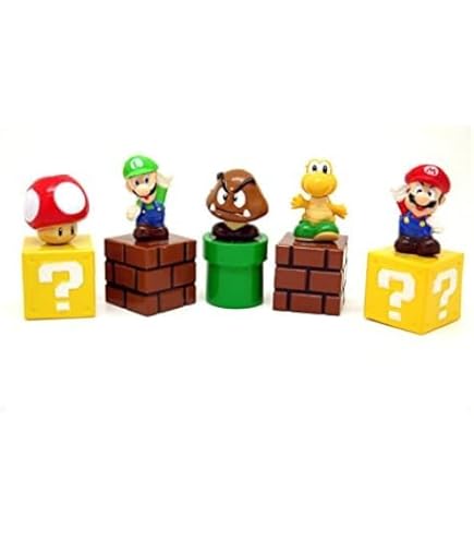 LUBOXIN Super Mario Cake Topper 6er Set - Figuren Für Geburtstagstorten