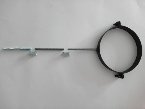 Rohrschellen-Set 150er Ofenrohrschelle schwarz - 2