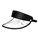 Produktbild Mzdpp Sommer Frauen Sonnenhut Transparente Leere Top Kunststoff PVC Sonnenschirm Hut Visier Caps Fahrrad Sonnenhüte CH-0013