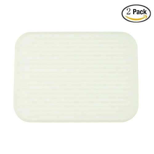 Preisvergleich Produktbild Extra Große Silikon topflappen Abtropf Matte Antibakteriell Hitzebeständig Küchen Entleeren Matte, 2 stück