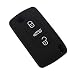 Produktbild Happyit Silikon-Autoschlüssel-Kasten-Abdeckung für Peugeot 107 207 307 407 308 607 Citroen C1 C2 C3 C4 C5 C6 C8 3 Taste (Schwarz)
