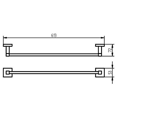 Haceka 1115282 Mezzo Chrome, Wandhandtuchhalter, 60 cm - 4