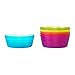 Produktbild Plastic Bowls Diameter 11 cm Microwave Safe Assorted Colours Pack of 6 by Seville Classics