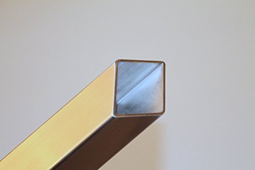 Stilvolle Grabvase aus quadratischem Edelstahlrohr - 4